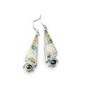 River Jasper with Green Tourmaline accents Sterling Silver Earrings