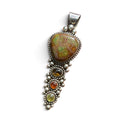 Hubei and Tourmaline in Silver Pendant