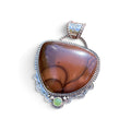 Whiskey Creek Jasper with Wyoming Jade in Silver Pendant