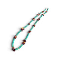 Turquoise and Purple Spiny Oyster Beaded Necklace with Sterling Silver Clasp Jewelry
