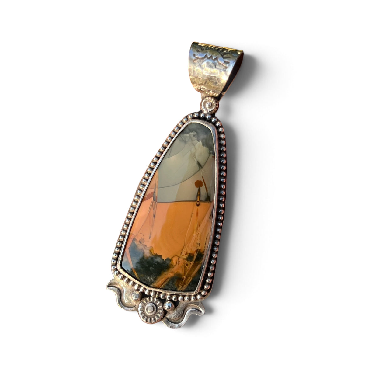 Morrisonite Jasper in Silver Pendant