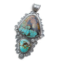 Hubei Turquoise Statement Pendant in Silver