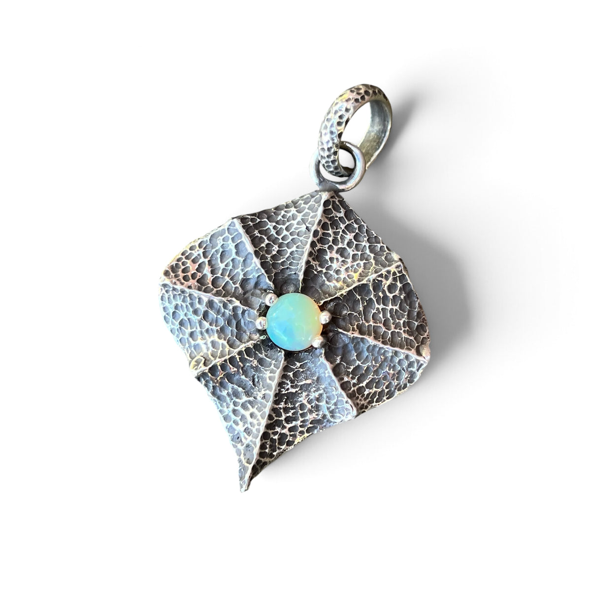 “Night Bloom” Brutalist Sterling Silver Necklace