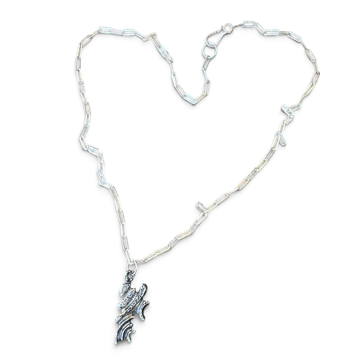 “Strata” Brutalist Sterling Silver Necklace