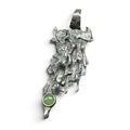 “Fracture” Brutalist Sterling Silver Pendant