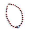 Quartz and Red Jasper Beaded Necklace