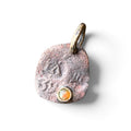 1600’s Colonial Spanish Copper Cob Coin Pendant with Ethiopian Opal